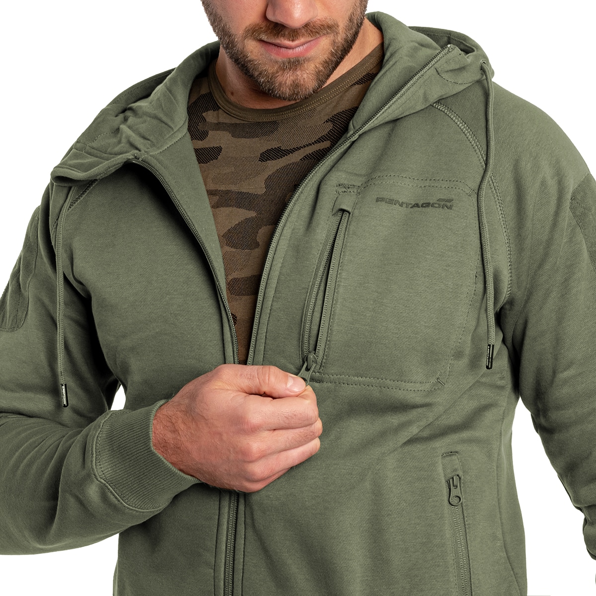 Bluza Pentagon Leonidas 2.0 Tactical Hoodie - Camo Green
