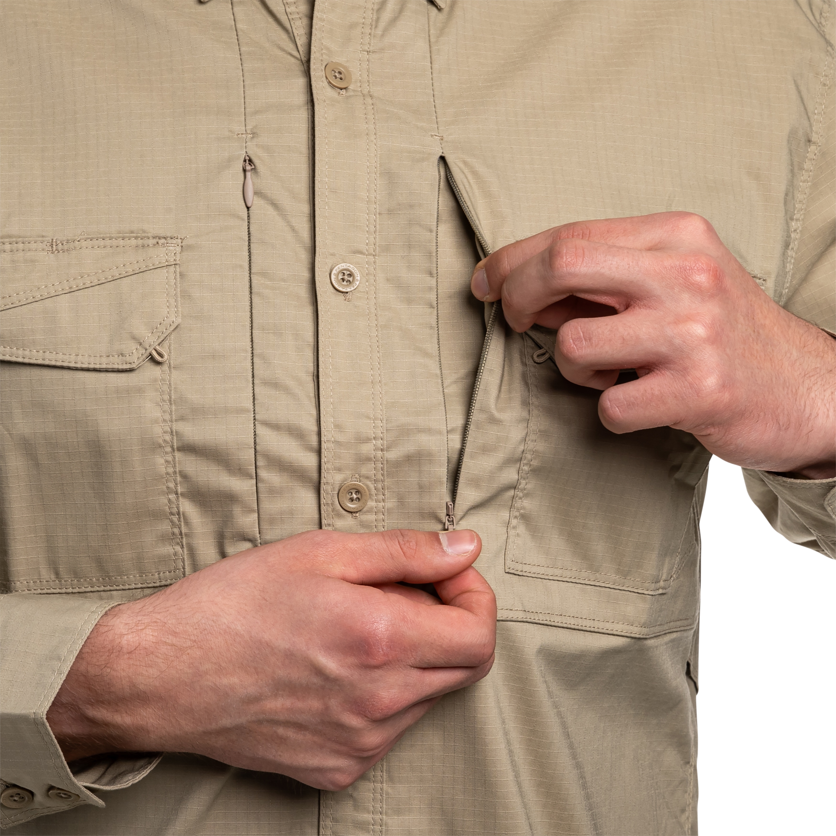 Koszula taktyczna Pentagon Plato Long Sleeve -  Khaki