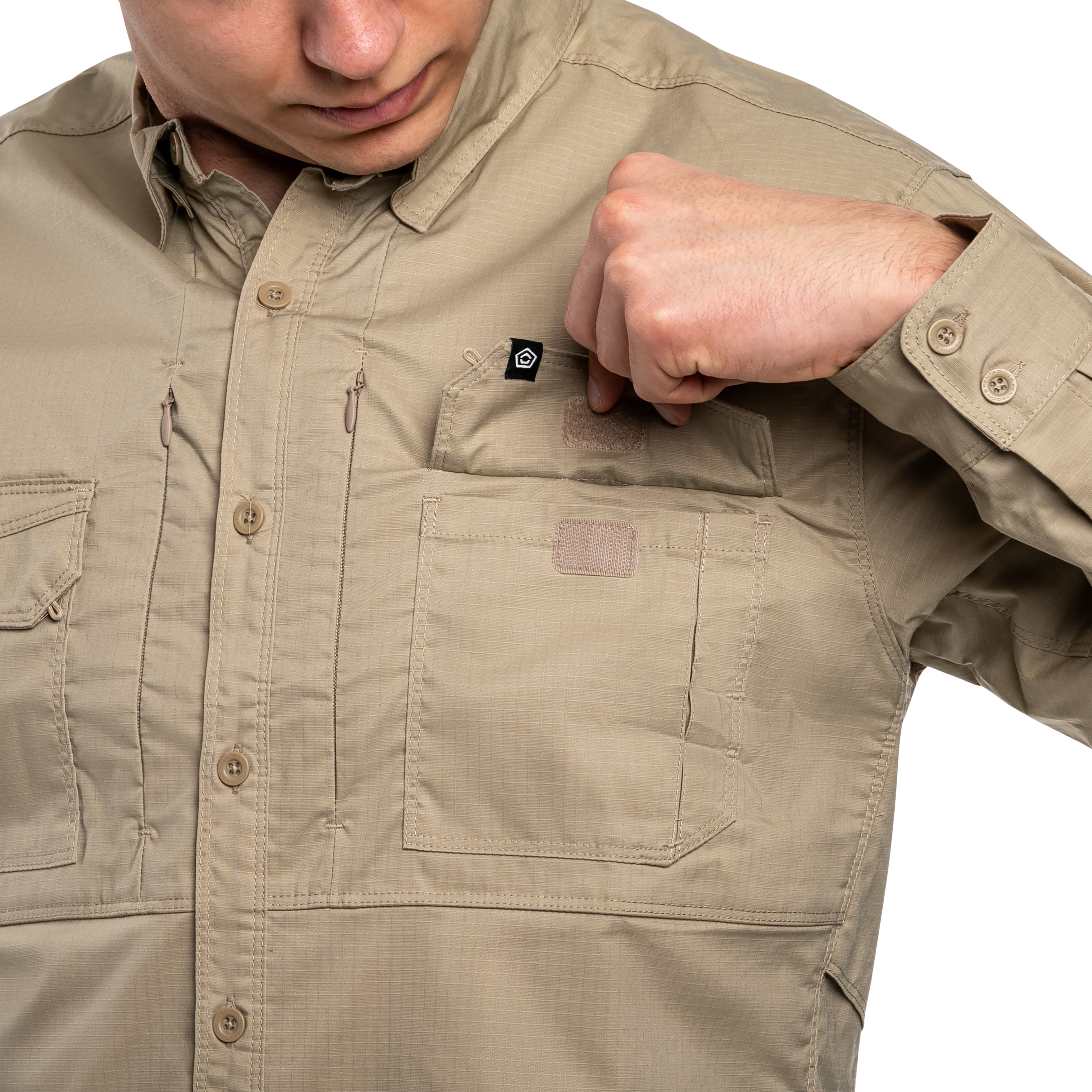Koszula taktyczna Pentagon Plato Long Sleeve -  Khaki