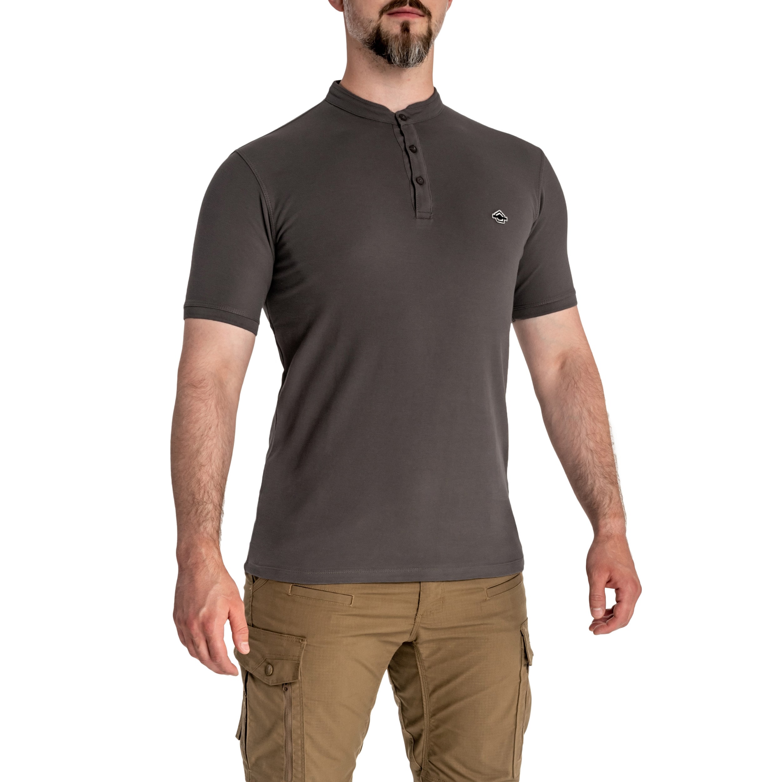 Koszulka T-Shirt Pentagon Levantes Henley - Wolf Grey