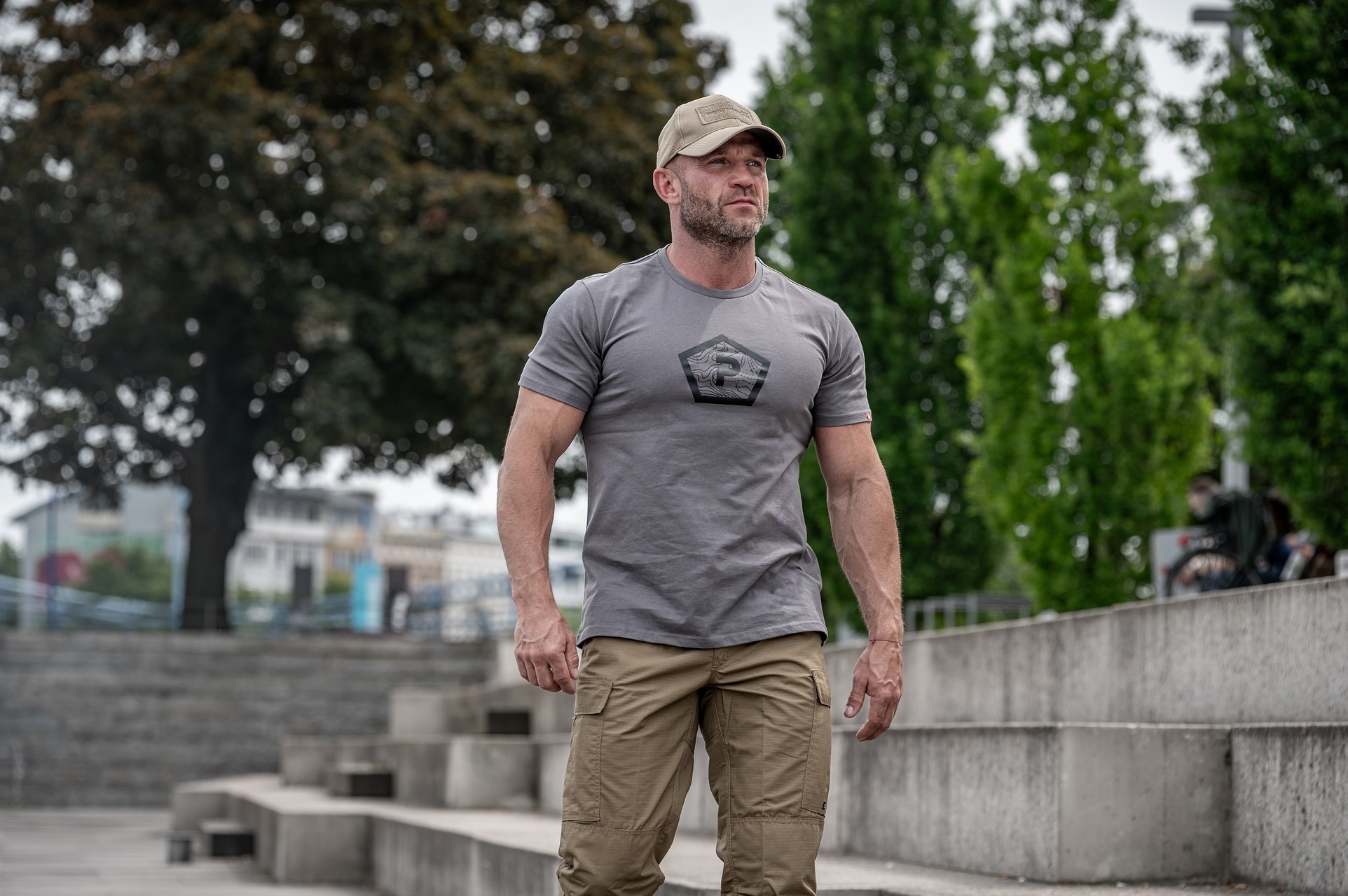 Koszulka T-shirt Pentagon Shape - Wolf Grey