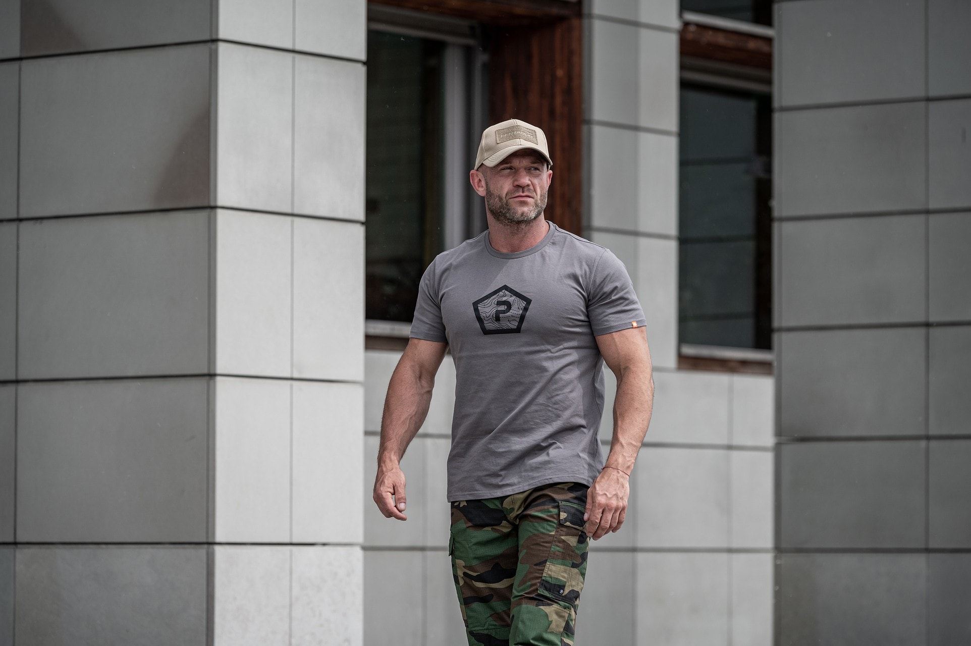 Koszulka T-shirt Pentagon Shape - Wolf Grey