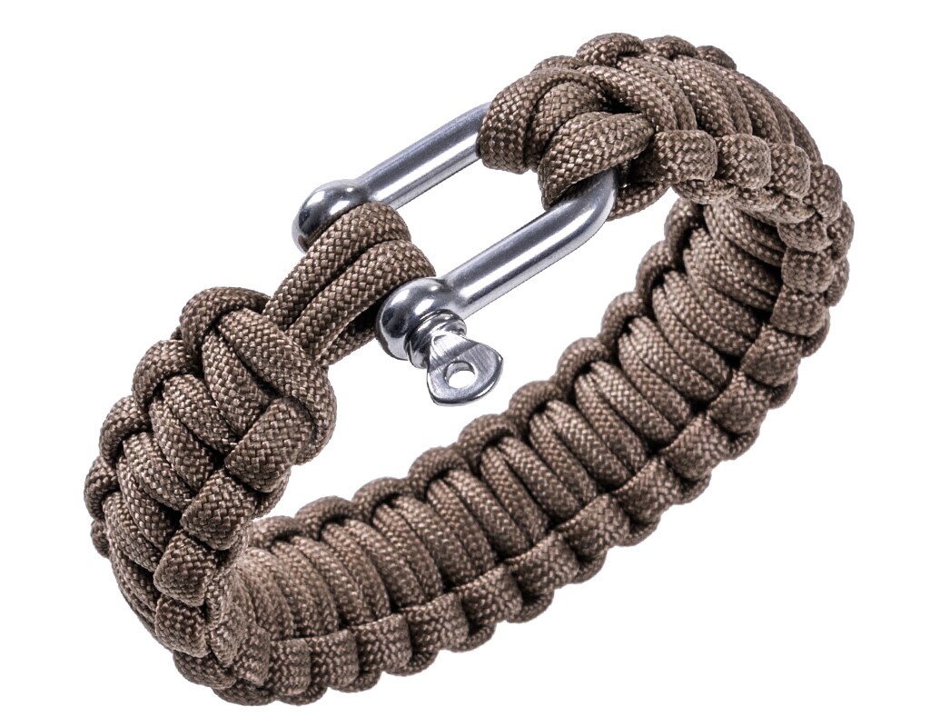 Браслет Paracord BCB 9 дюймів скоба - Coyote Brown