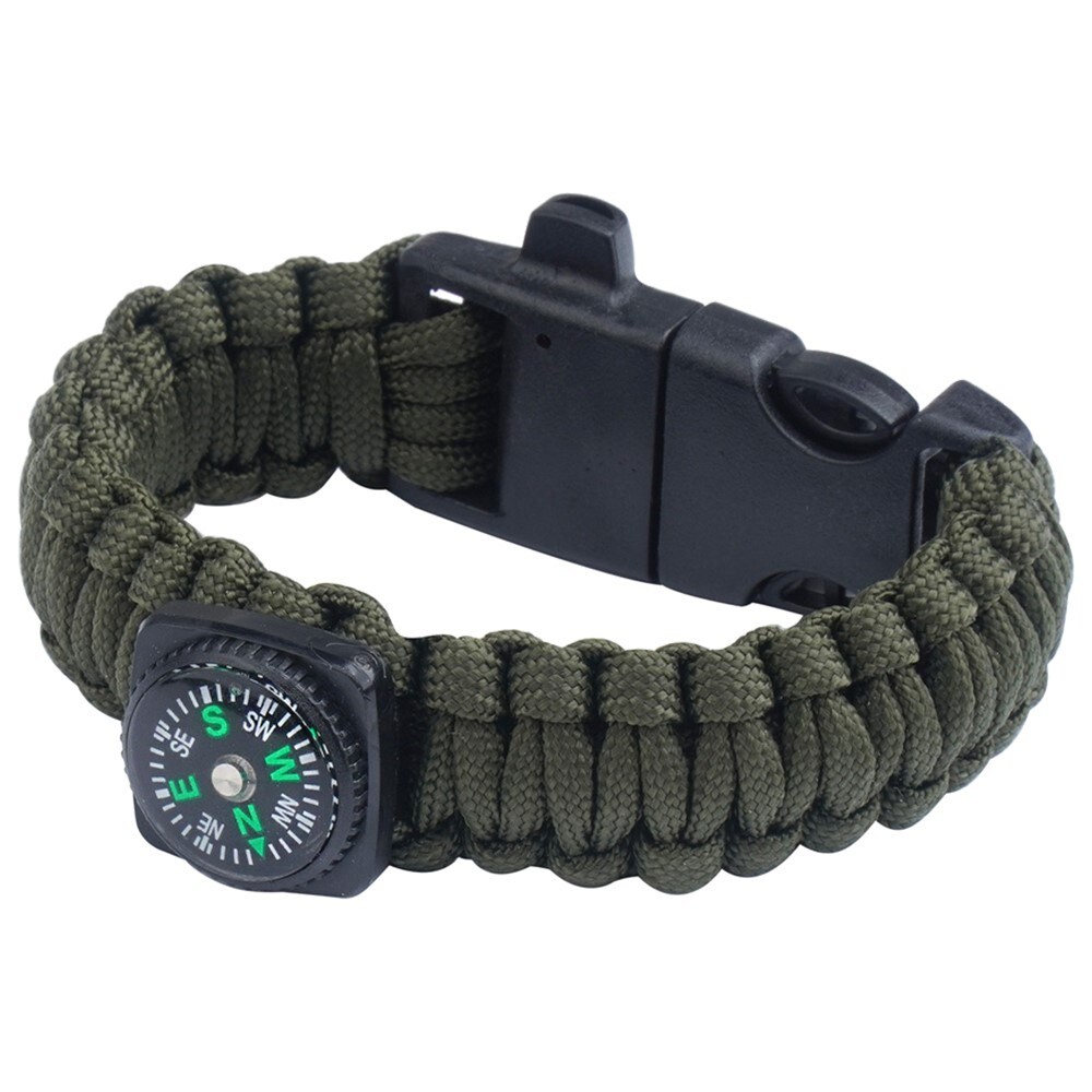 Браслет Paracord 101 Inc. Compass 9" - Green