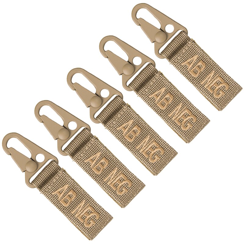 Брелоки Mil-Tec Група крові AB NEG 5 штук - Coyote