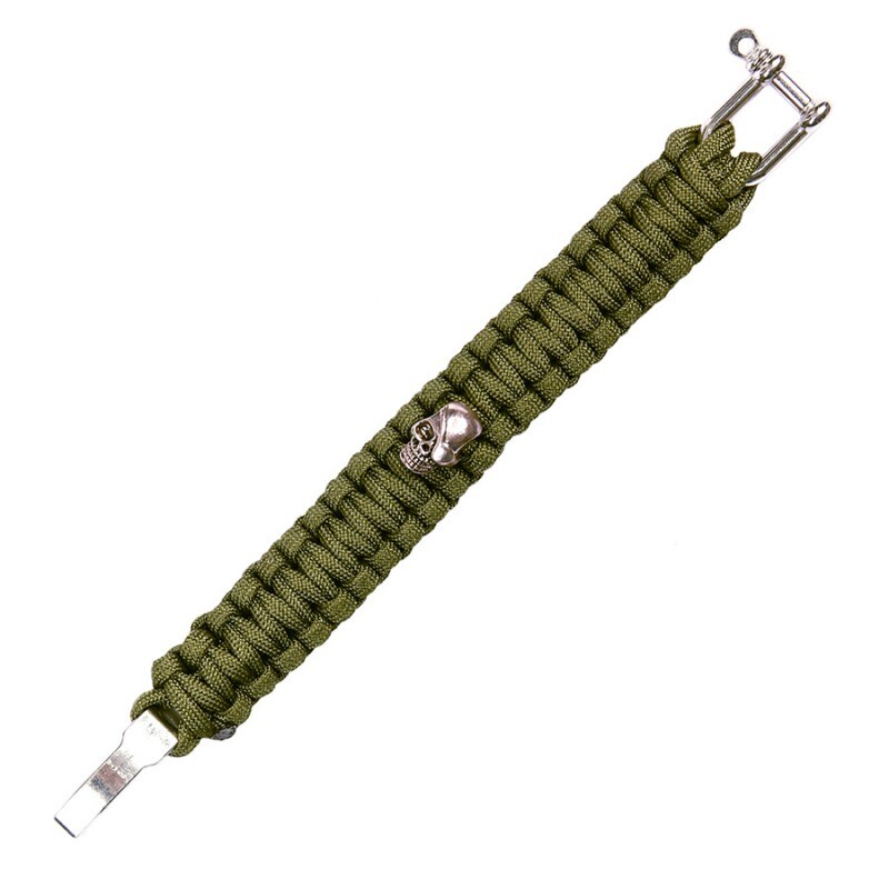 Браслет Paracord 101 Inc. Skull Pirate - Green