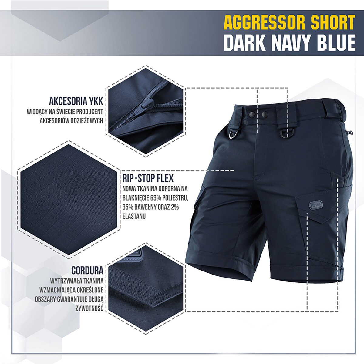 Шорти M-Tac Aggressor Short - Dark Navy Blue