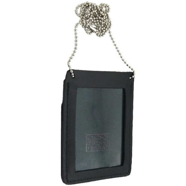 Шкіряний футляр для документів з ланцюжком - Чорний