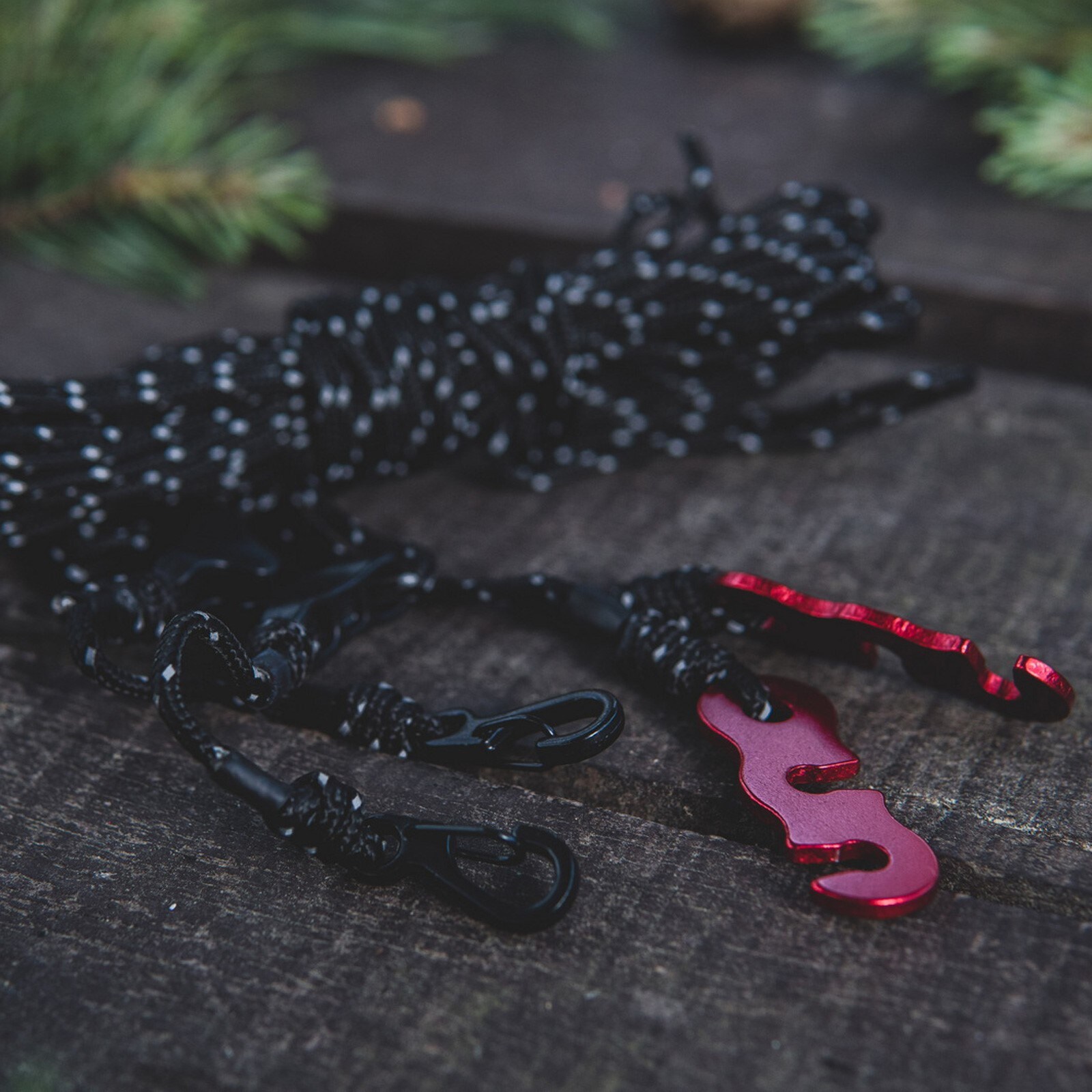 Відтяжки для тенту TigerWood Reflective Silk 10 м - Black