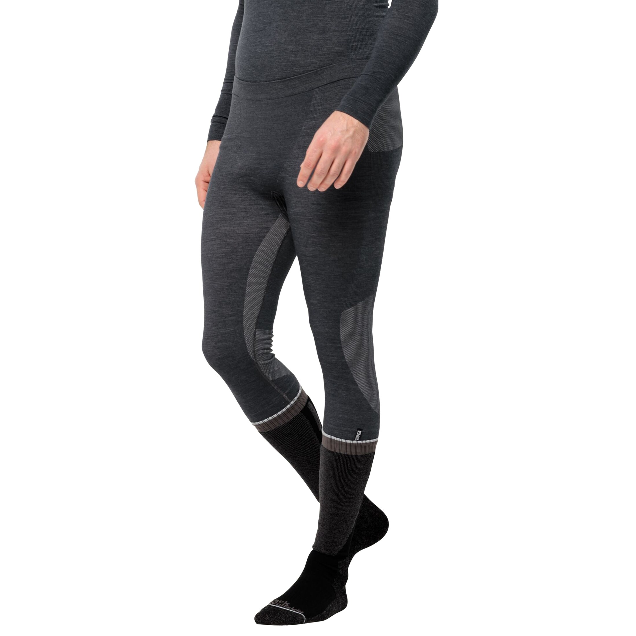 Чоловічі термолегінси Jack Wolfskin Seamless Wool Pants - Phantom