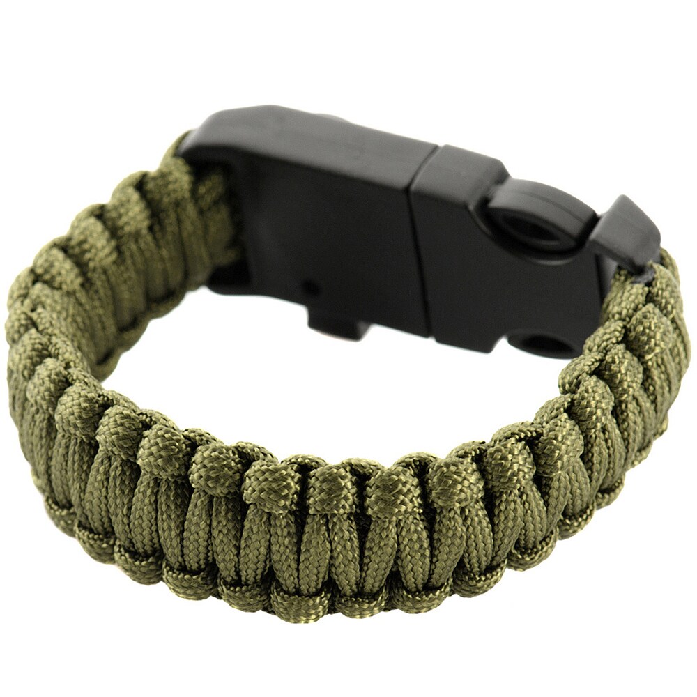 Браслет Paracord M-Tac з кресалом, компасом і свистком - Olive