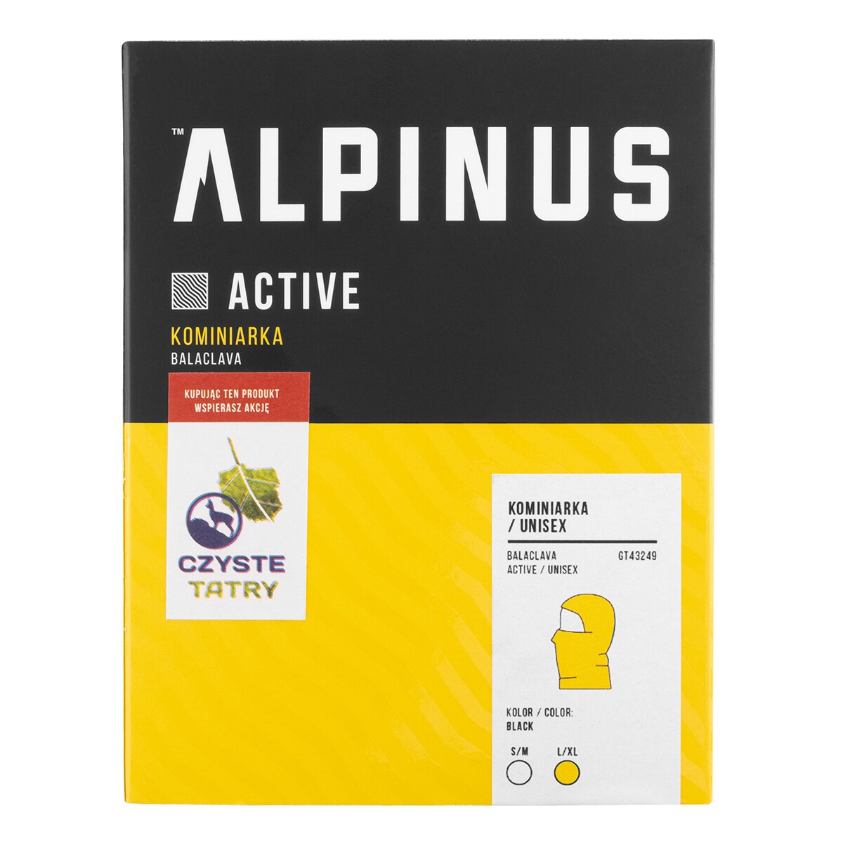 Термоактивна балаклава Alpinus Active Black 