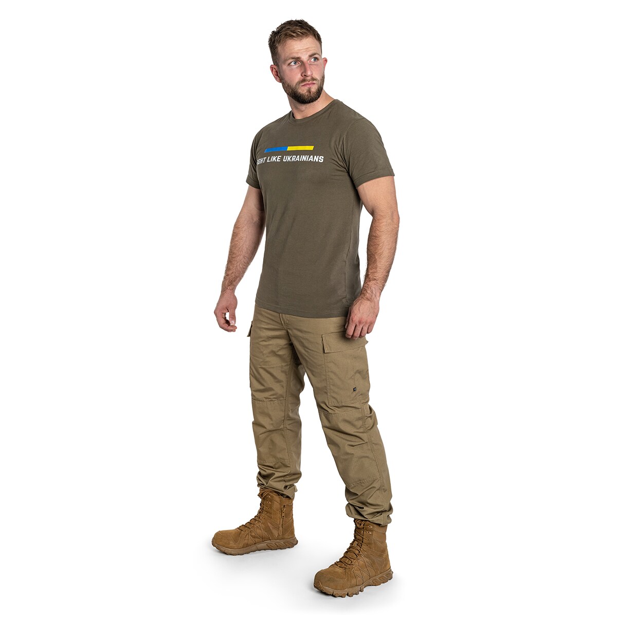 Футболка T-Shirt Voyovnik Fight Like Ukrainians - Olive