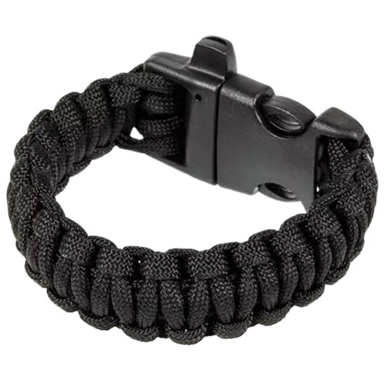 Браслет Paracord Element пряжка зі свистком - Black