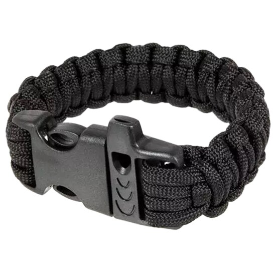 Браслет Paracord Element пряжка зі свистком - Black