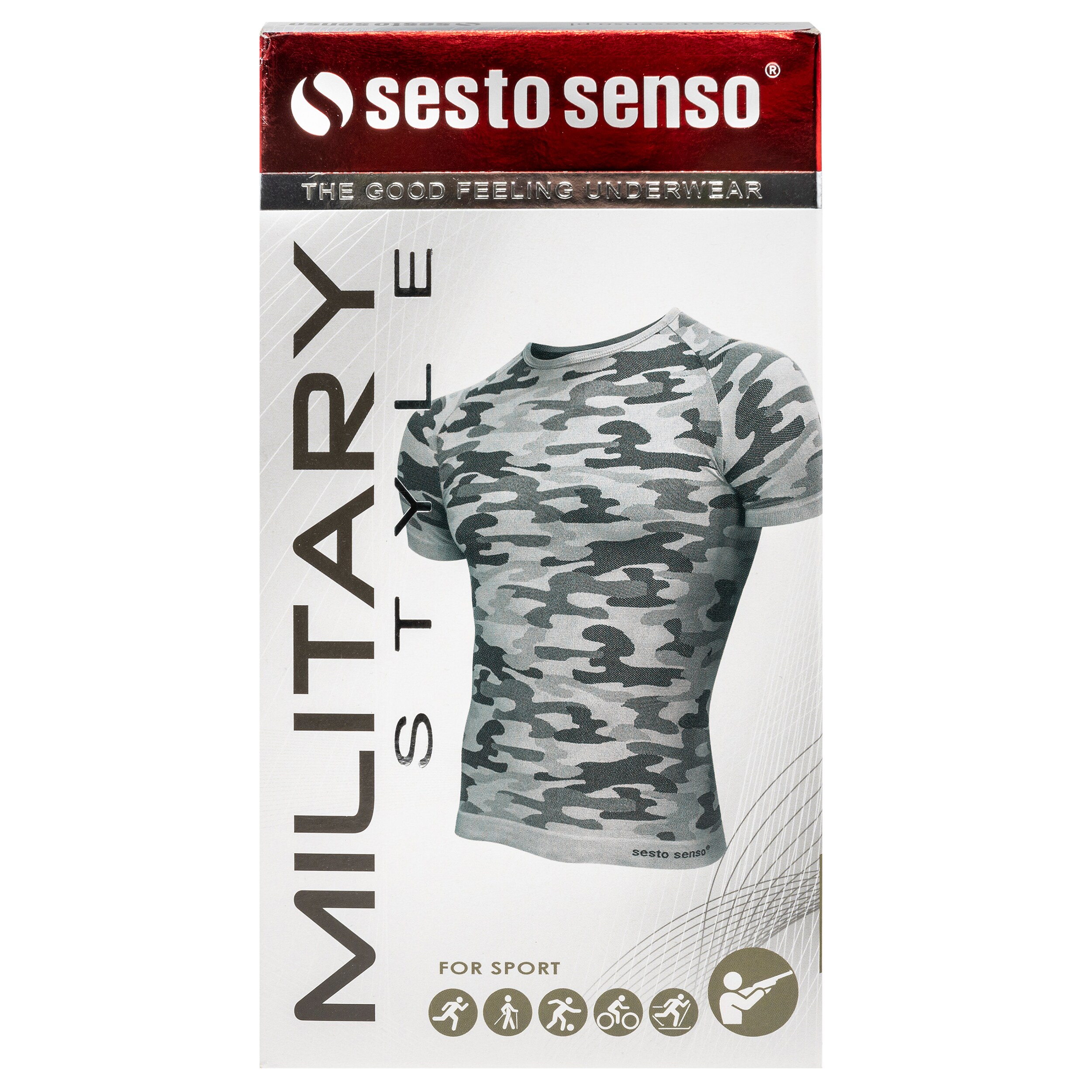 Термоактивна футболка з коротким рукавом Sesto Senso Thermo Active - Urban Camo