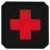 Naszywka medyczna M-Tac Medic Cross Laser Cut - Black/Red