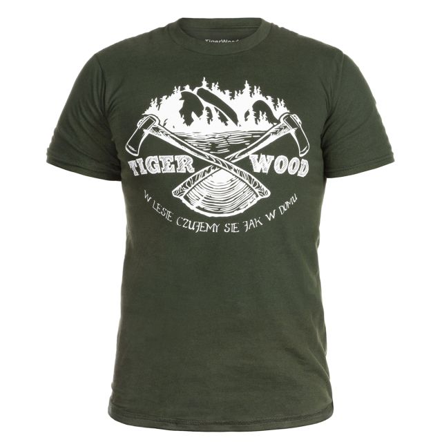 Koszulka T-Shirt TigerWood Two Axes - zielona