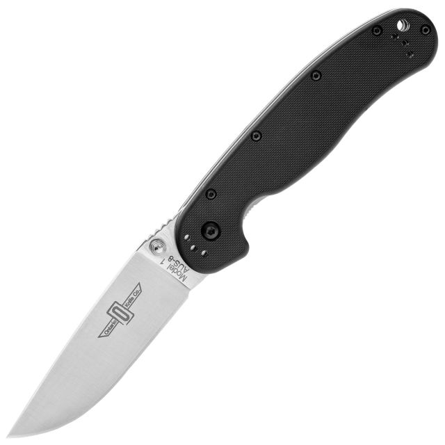 Nóż składany Ontario RAT 1 Folder Silver Plain Black Handle