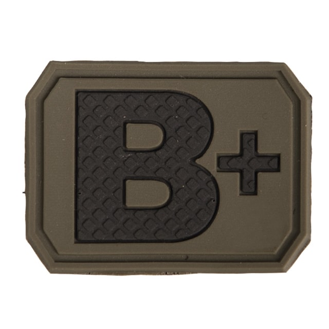 Emblemat Mil-Tec z grupą krwi B+ olive