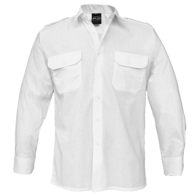 Сорочка Mil-Tec Service Long Sleeve Shirt - White