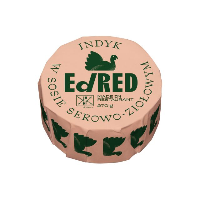 Żywność konserwowana Ed Red - indyk w sosie serowo-ziołowym 270 g