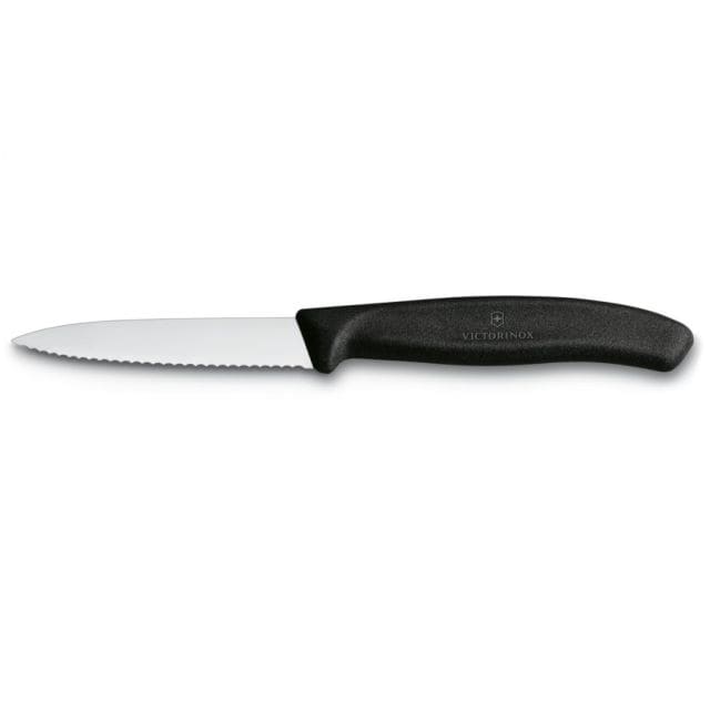 Nóż kuchenny Victorinox Black - ząbkowany z ostrym czubkiem