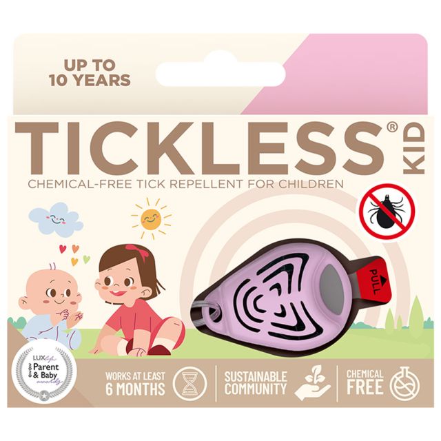 Ultradźwiękowy odstraszacz kleszczy TickLess Kid - dla dzieci - Pink