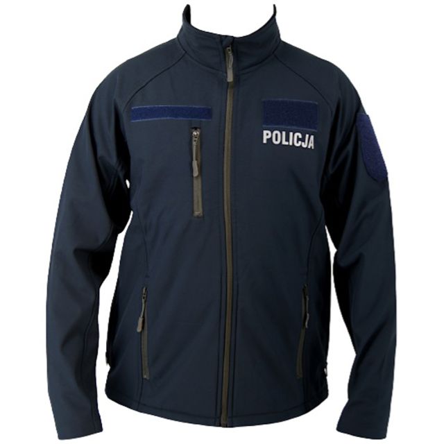 Куртка Softshell Поліції з липучками та блискавками - Темно-синя