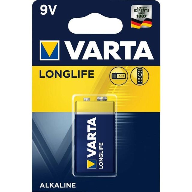 Лужна батарейка Varta 6LR61/PP3 9 V Longlife