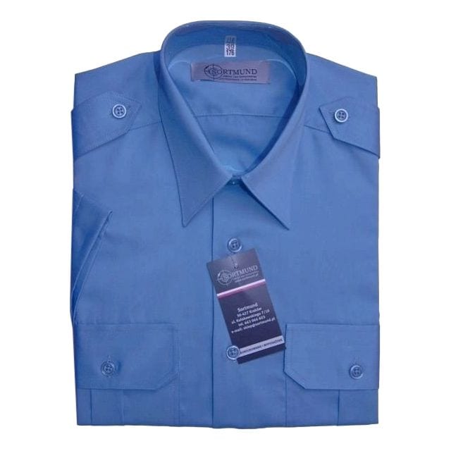 Koszula damska Służby Więziennej krótki rękaw - Niebieska