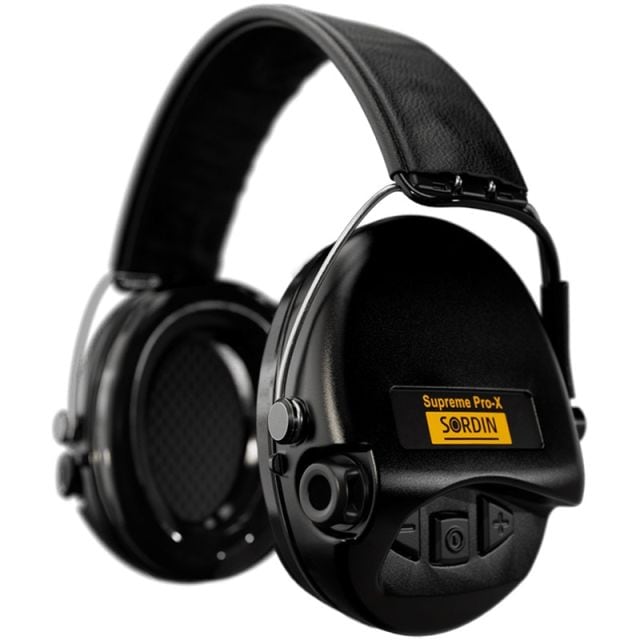 Активні захисні навушники Sordin Supreme Pro-X Leather - Black