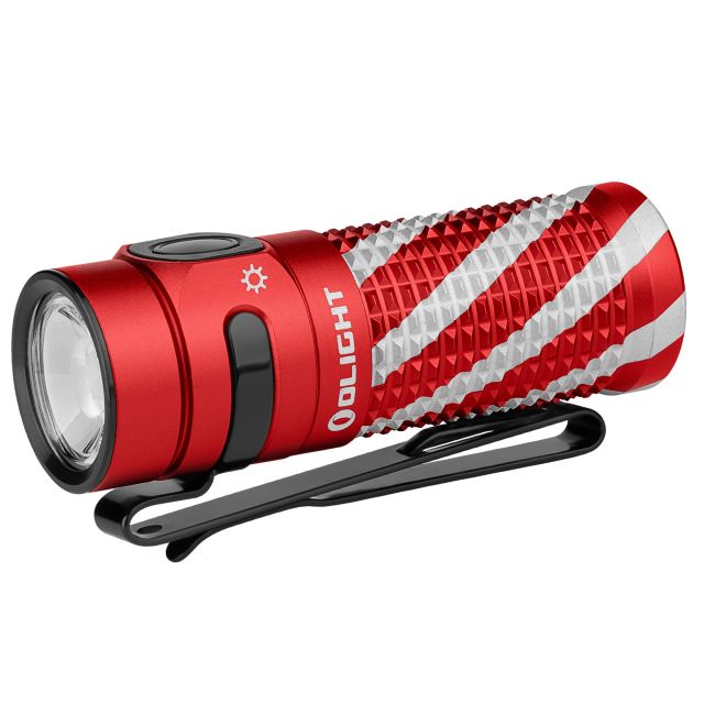 Latarka akumulatorowa Olight Baton 4 Limited Edition White Red - 1300 lumenów