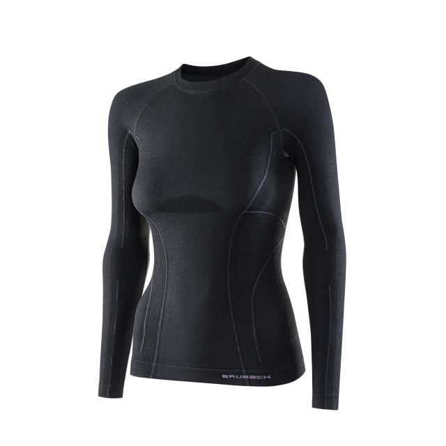 Жіноча термоактивна футболка Brubeck Active Wool - Black