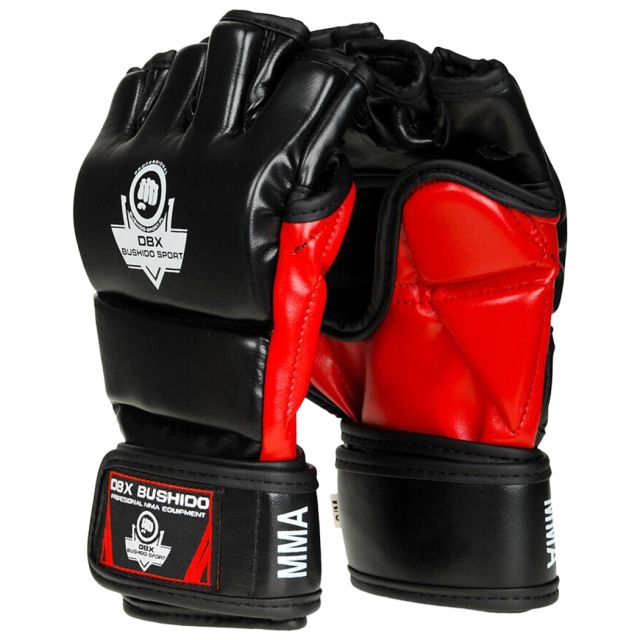Rękawice do MMA DBX Bushido E1V3 - Czarne/Czerwone