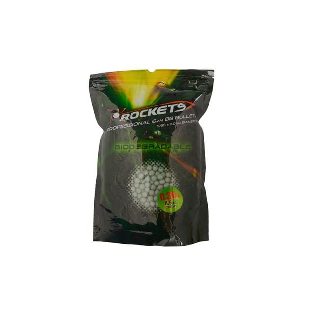 Кульки ASG Rockets Professional BIO 0,20 г 0,5 кг - Dark Green