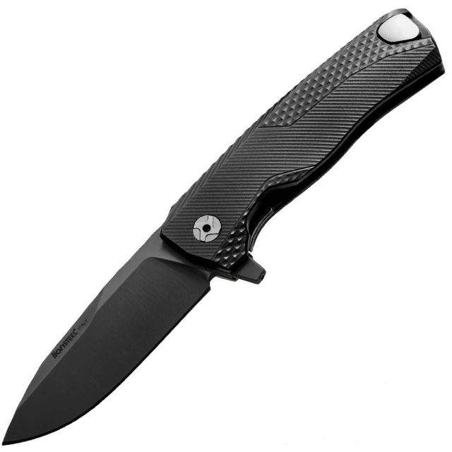 Nóż składany LionSteel ROK Aluminium Black Blade Black