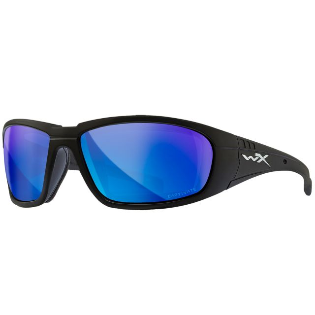 Okulary taktyczne Wiley X Boss Captivate Polarized Blue Mirror Matte Black