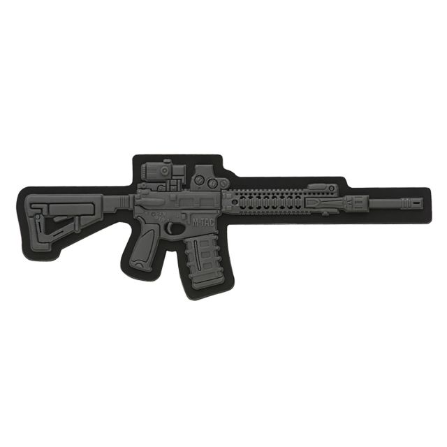 Пластир M-Tac AR-15 3D PVC - темно-сірий