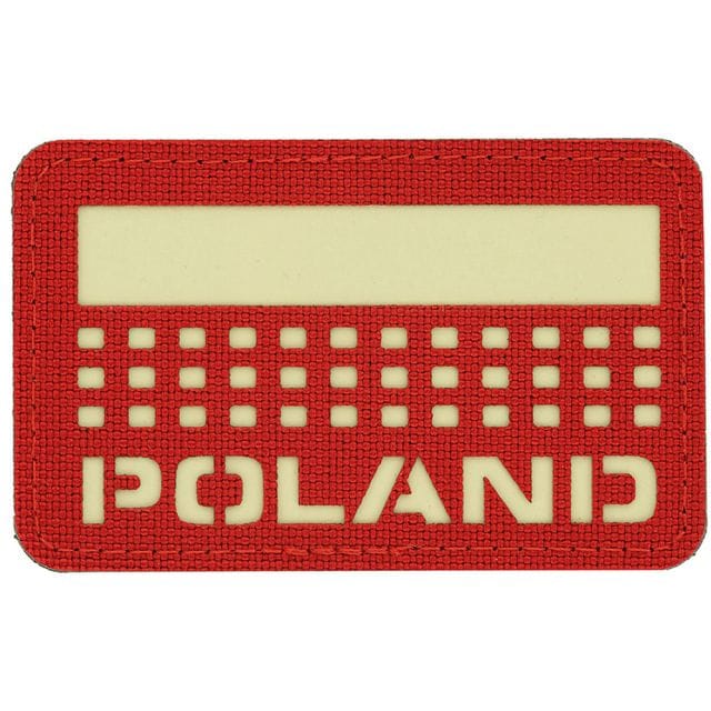 Naszywka M-Tac Flaga Poland Laser Cut - Red Luminate 