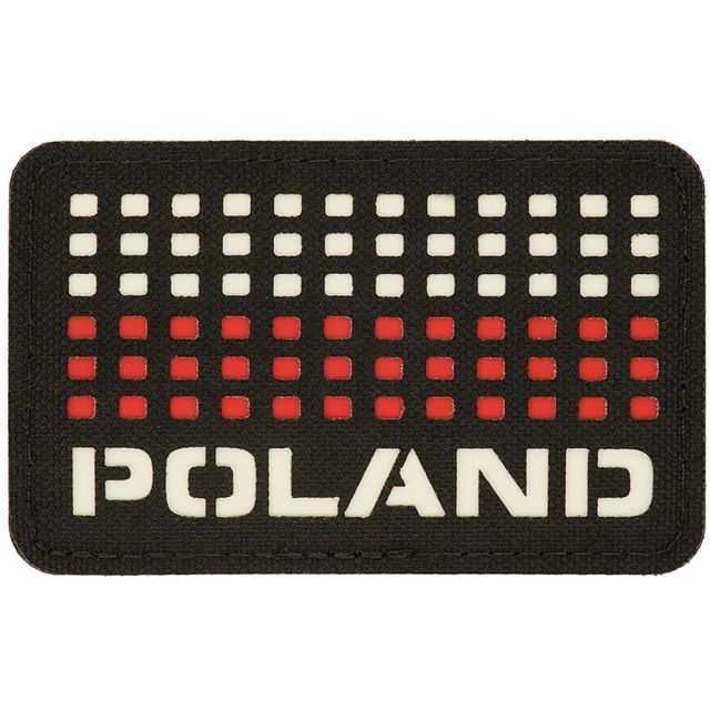 Naszywka M-Tac Flaga Poland Laser Cut - Black White/Red 