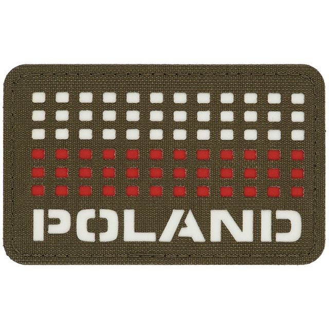 Naszywka M-Tac Flaga Poland Laser Cut - Ranger Green White/Red 