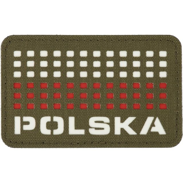 Naszywka M-Tac Flaga Polska Laser Cut - Ranger Green/White/Red