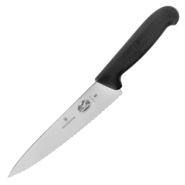Nóż kuchenny Victorinox Black - ząbkowane ostrze 19 cm