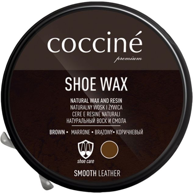 Pasta do butów Coccine Shoe Wax 40 g - Brązowa 