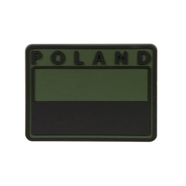 Emblemat velcro Helikon flaga Polska PVC gaszona Olive Green