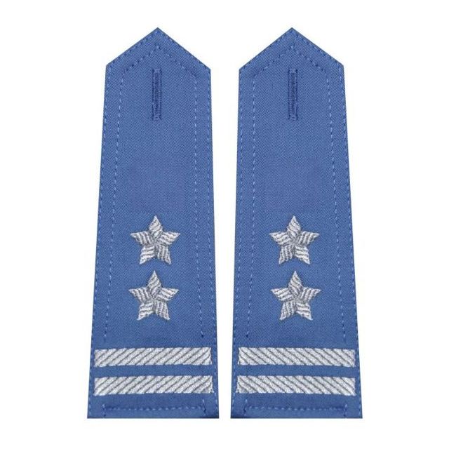 Pagony niebieskie do koszuli Służby Więziennej - podpułkownik - haft
