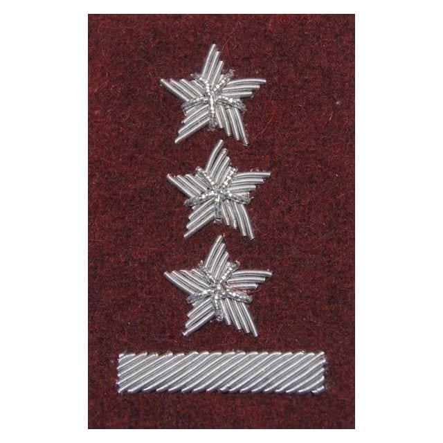 Stopień na beret WP (bordowy / haft bajorkiem) - porucznik 