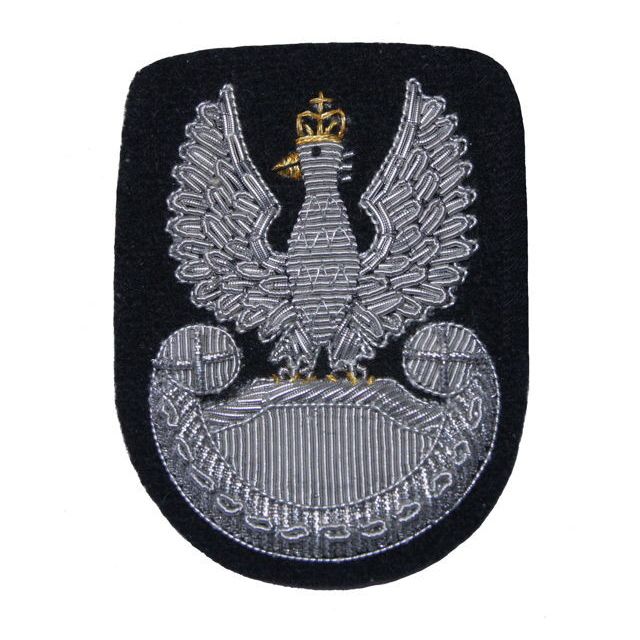 Польський армійський орел для берета - чорний (багнетна вишивка)