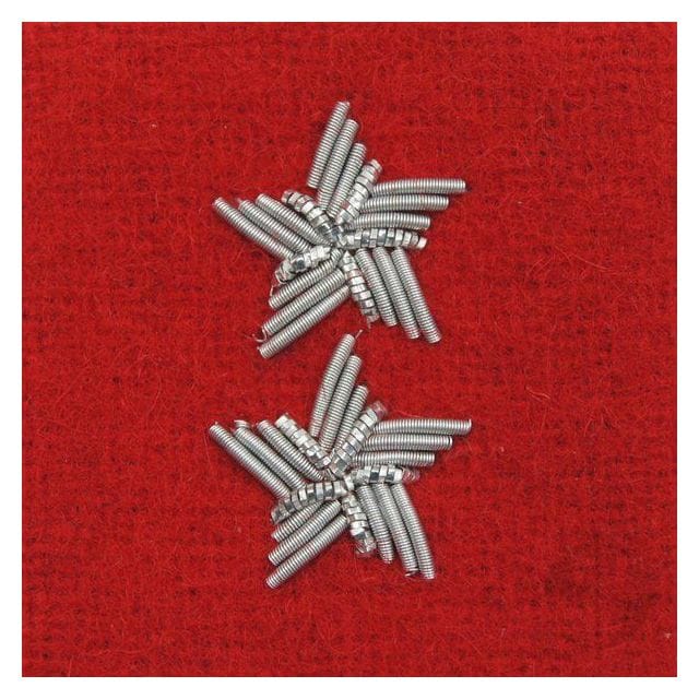 Військове звання на берет Війська Польського багряний / вишивка канителлю – старший хорунжий